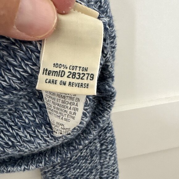 L.L. Bean Knit Striped Button Front Cardigan Sweater Women’s Sz Med 100% Cotton - Picture 8 of 12